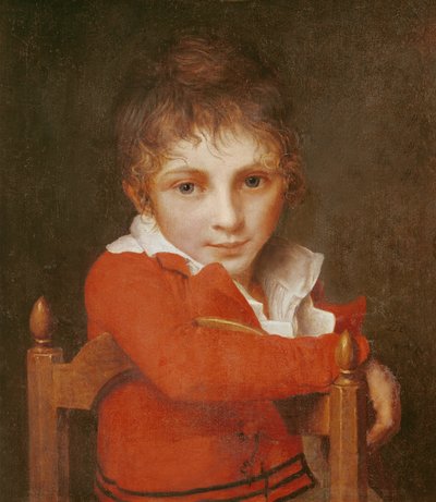 Retrato de un niño joven de Jacques Louis David